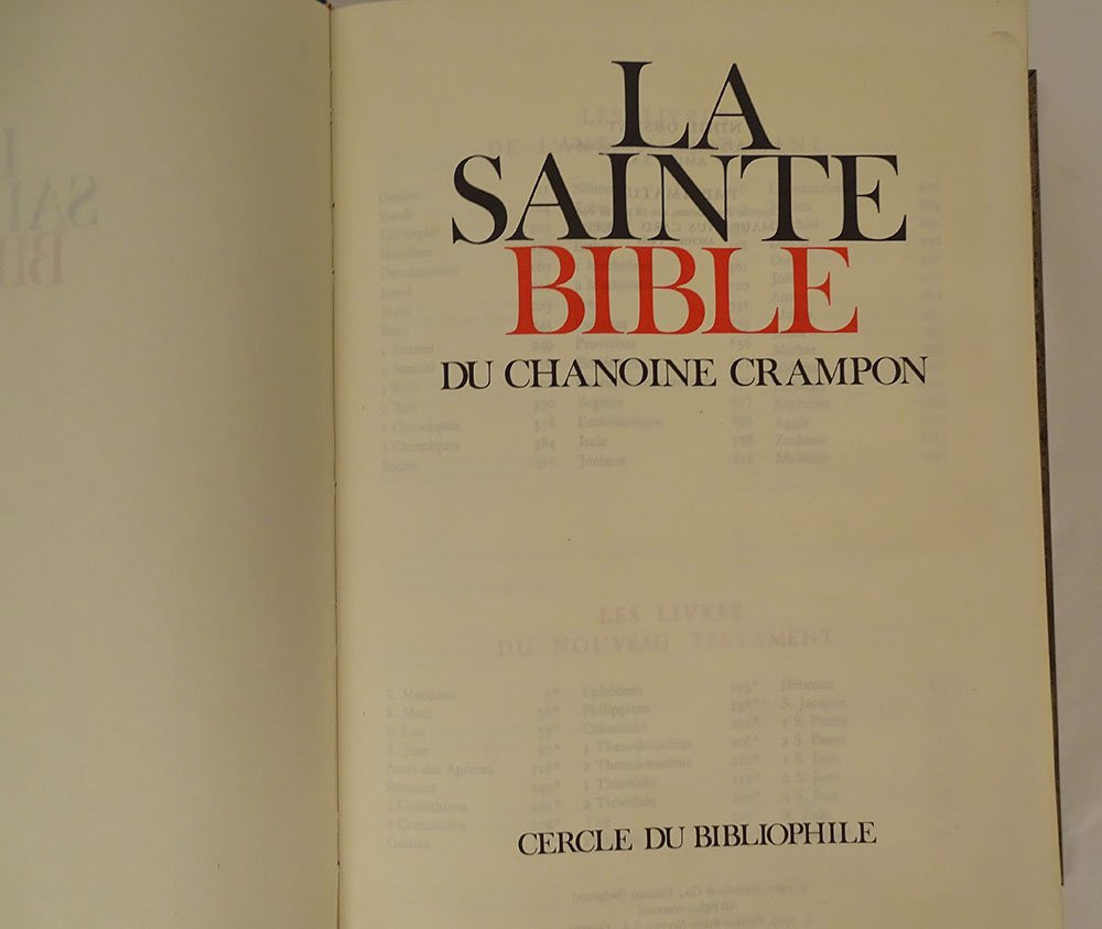 Holy Bible Canon Crampon Metal Apostles Cross Bibliophile Circle 1961-photo-6