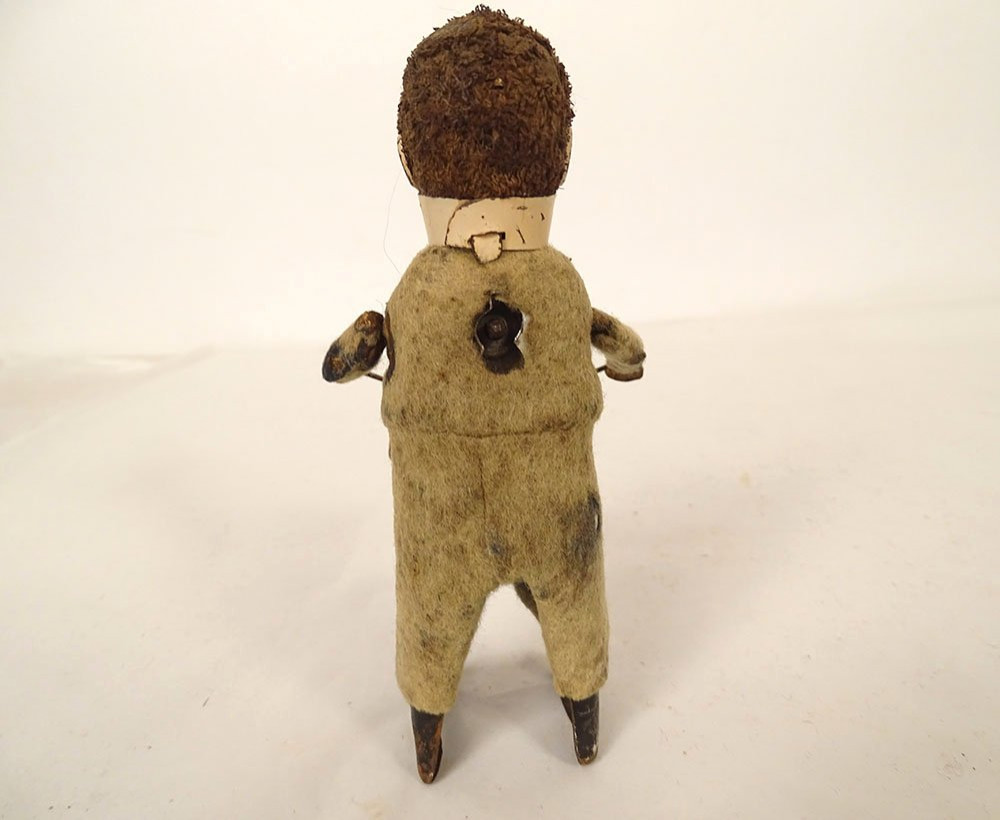 Old Mechanical Toy Automaton Child Drum Schuco Germany Vintage 20th Century-photo-4