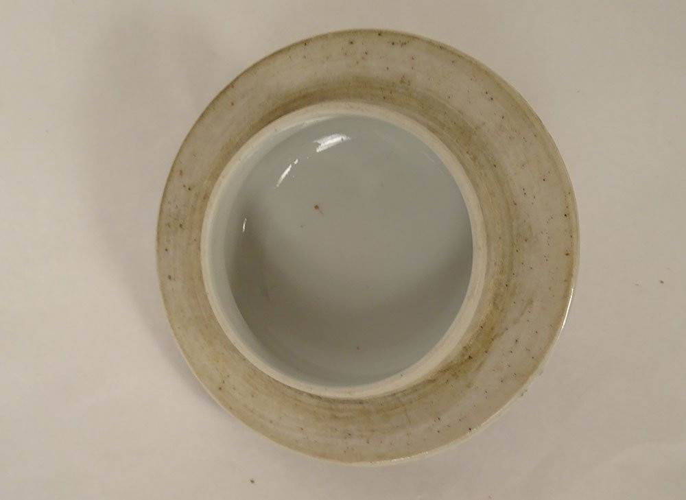 Small Covered Ginger Jar With Blue And White Chinese Porcelain, Prunus Flowers, 19th Century-photo-7