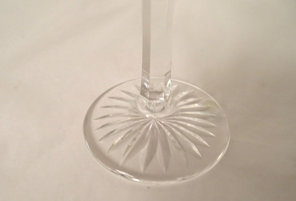 12 verres à pied à liqueur cristal Saint-Louis couleur modèle Riesling XXè-photo-4