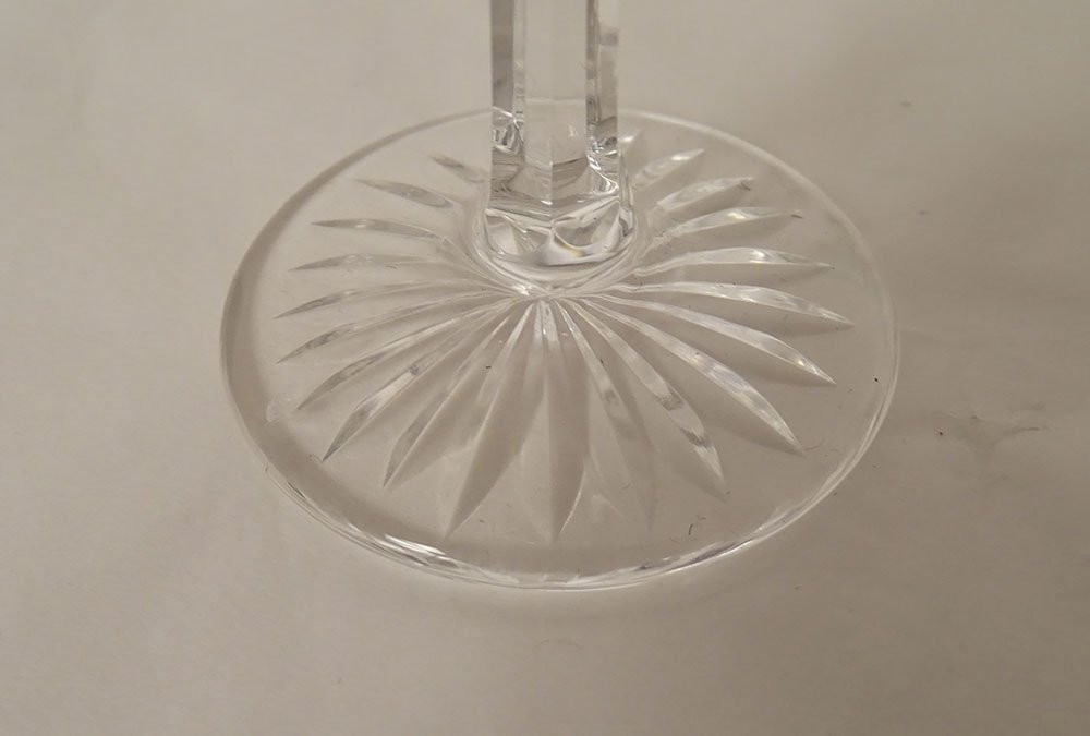 12 verres à pied à liqueur cristal Saint-Louis couleur modèle Riesling XXè-photo-3