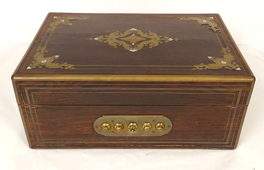 Small Combination Safe Th. Year Paris Rosewood Napoleon III 19th Century