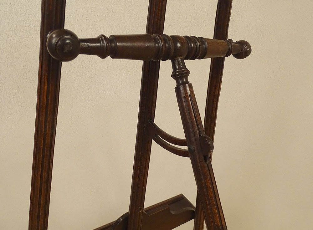 Large Artist's Easel, Carved Wood, Art Nouveau, Late 19th Century-photo-5