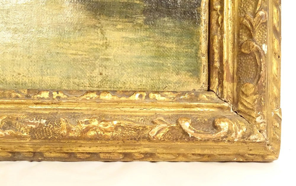 HST tableau paysage italien Capriccio ruines Venise Arc Triomphe Guardi 19è-photo-4