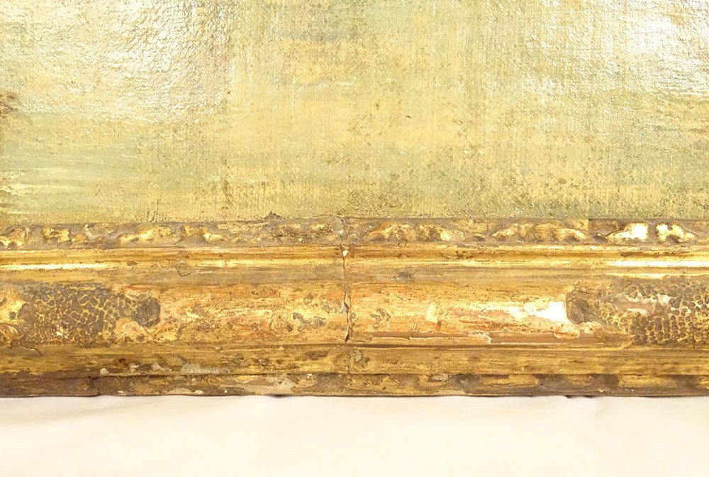 HST tableau paysage italien Capriccio ruines Venise Arc Triomphe Guardi 19è-photo-5