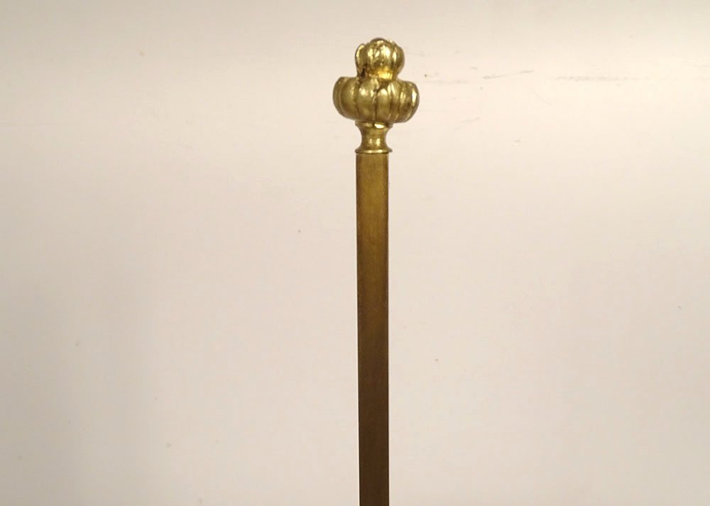 Louis XVI Two-light Bouillotte Lamp, Openwork Gilt Bronze, Late 19th Century-photo-2