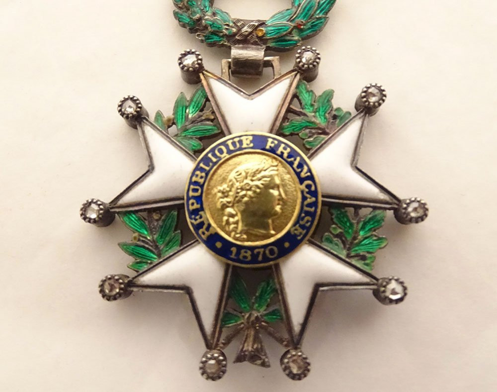 Legion Of Honor Medal Republic 1870 Homeland Silver Shiny Enamels 19th Century-photo-3