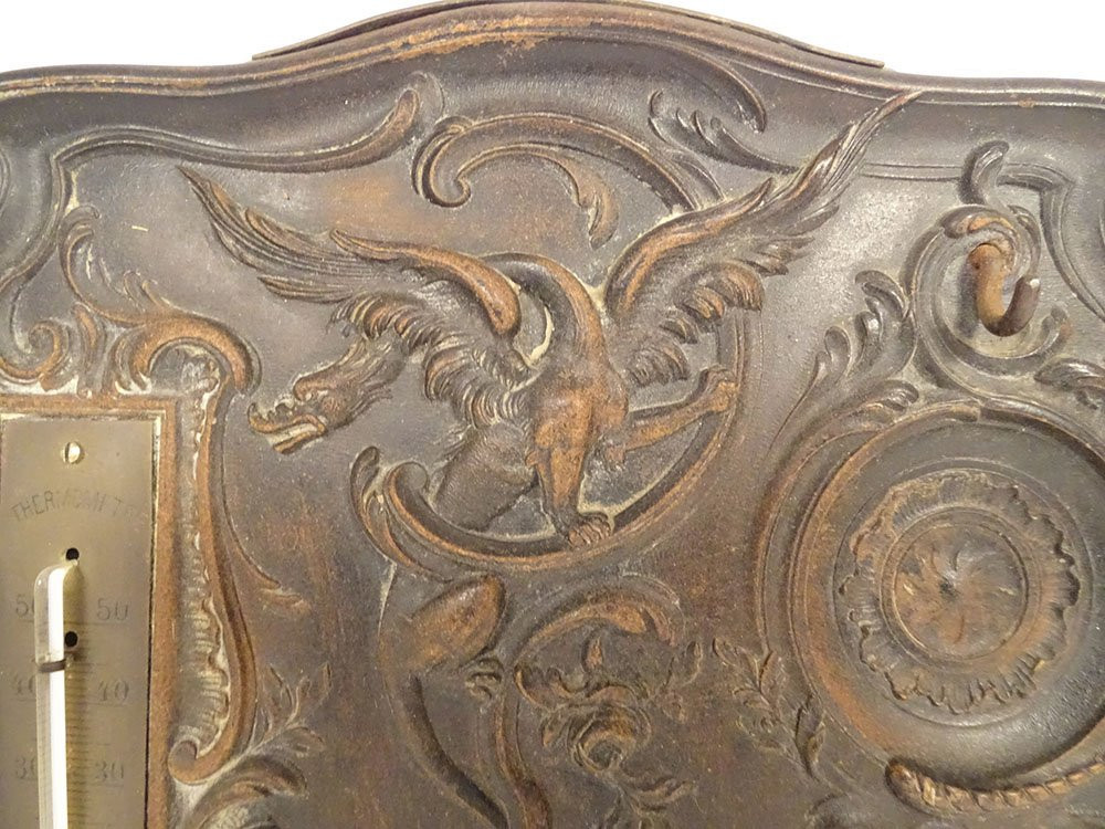 Perpetual Calendar Watch Holder Thermometer Ebonite Griffin Art Nouveau-photo-3