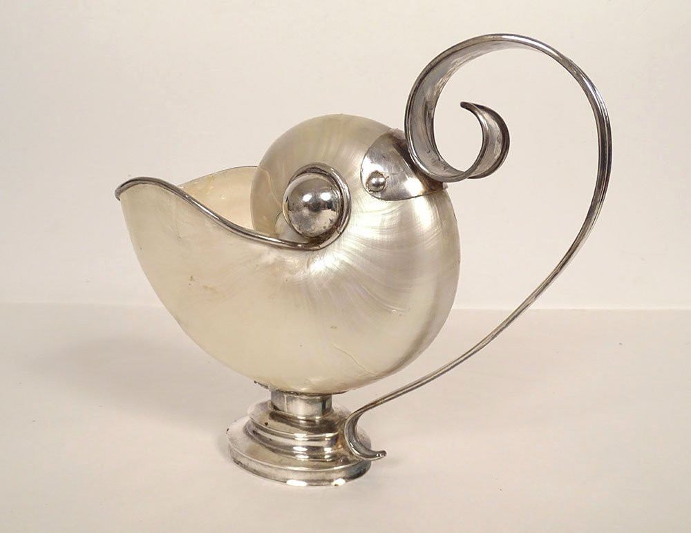 Coupe saucière nautile nautilus Tiffany & Co argent sterling nacre XXème-photo-2