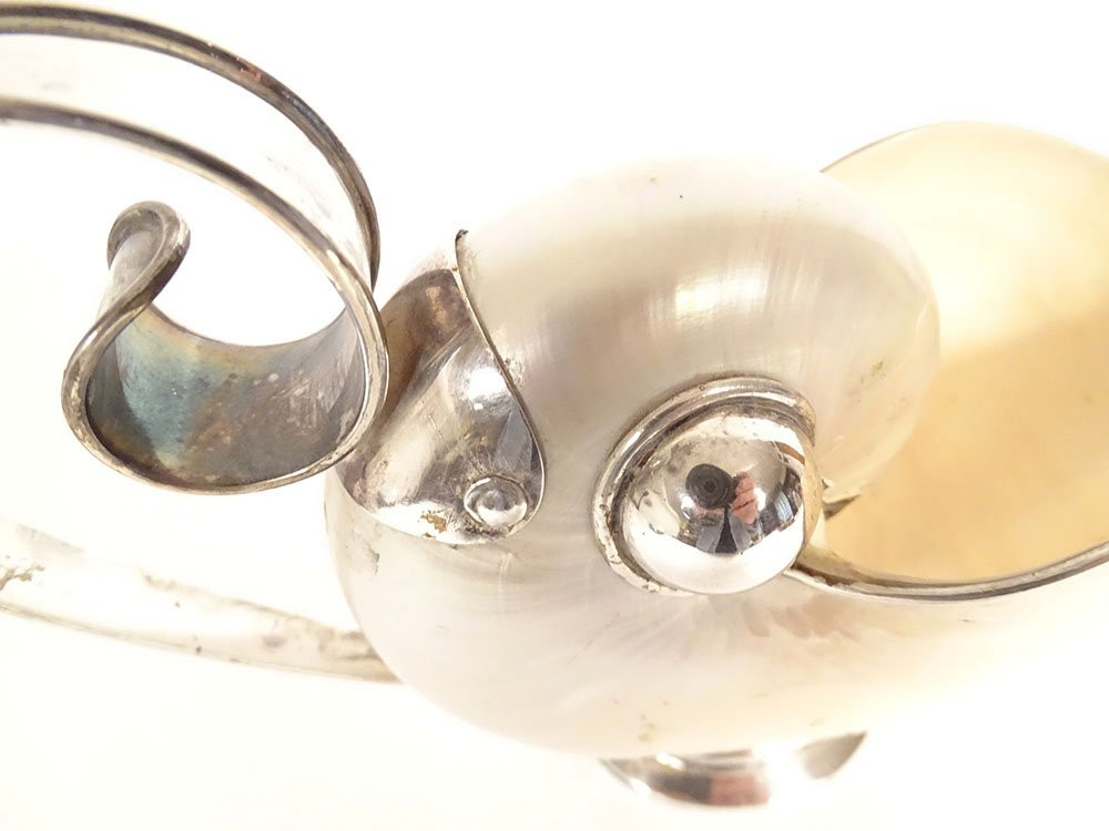 Coupe saucière nautile nautilus Tiffany & Co argent sterling nacre XXème-photo-3
