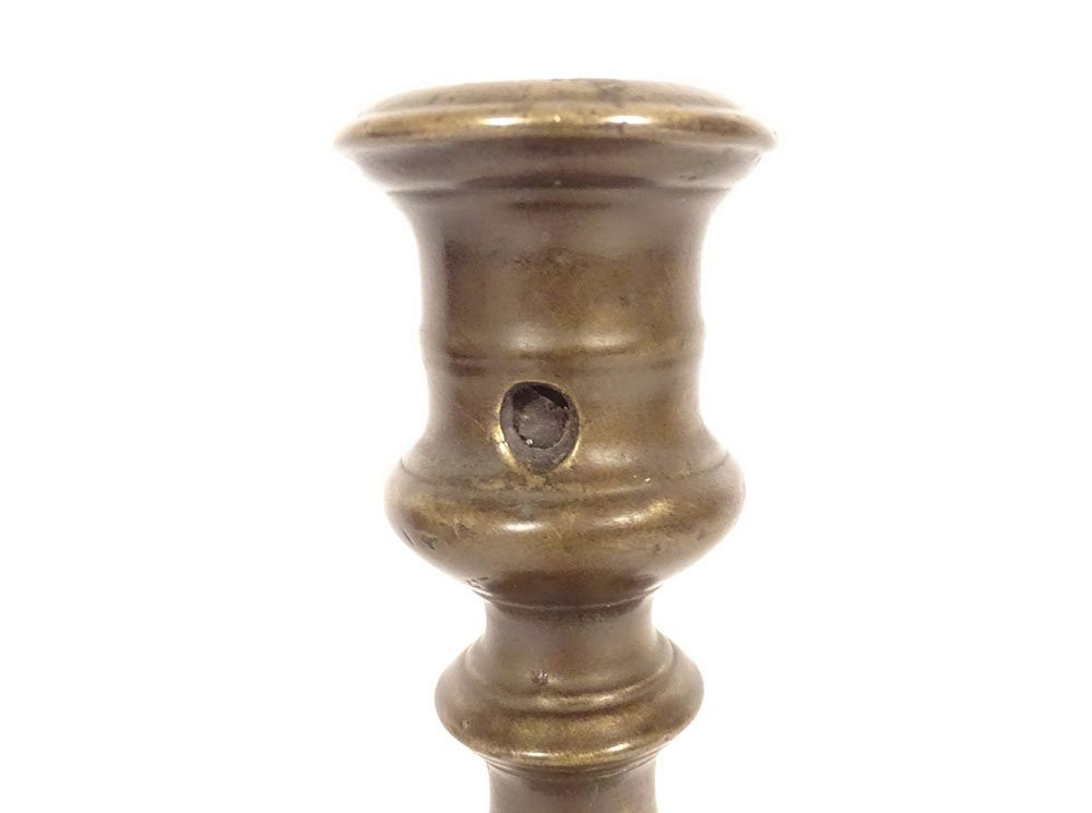 Haute Epoque Bronze Torch Candle Holder, 16th Century, 17th Century-photo-1