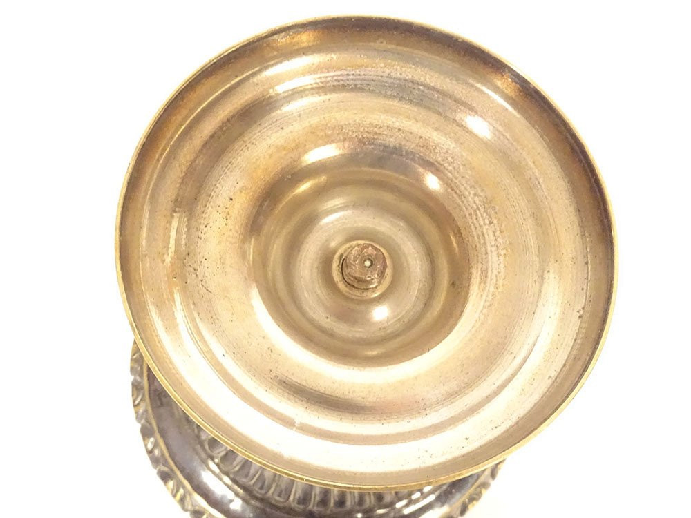 Aspersoir seau à bénir bronze laiton argenté église fin XVIIème siècle-photo-3