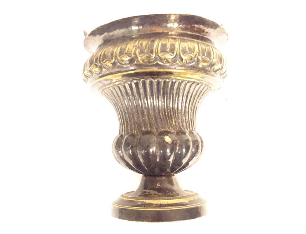 Aspersoir seau à bénir bronze laiton argenté église fin XVIIème siècle-photo-4