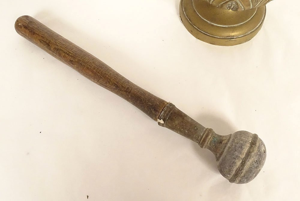 Asperoir Bucket To Bless Bronze Brass Church Sprinkler 18th Century-photo-3