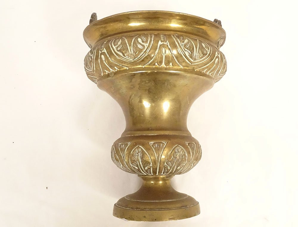 Asperoir Bucket To Bless Bronze Brass Church Sprinkler 18th Century-photo-1