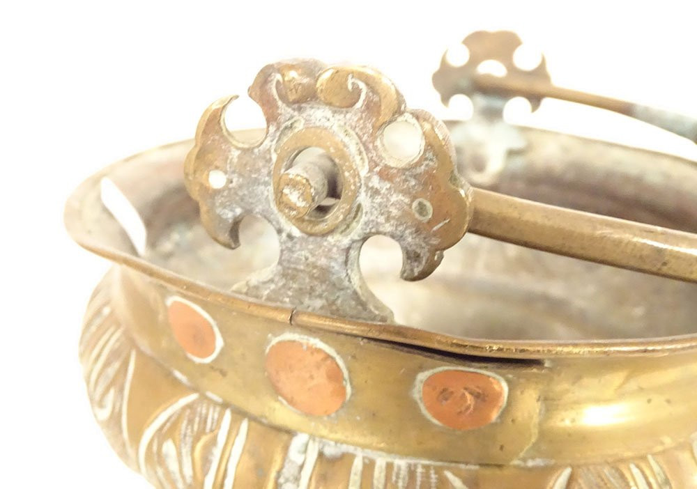 Asperoir Bucket To Bless Bronze Brass Church Sprinkler 18th Century-photo-3