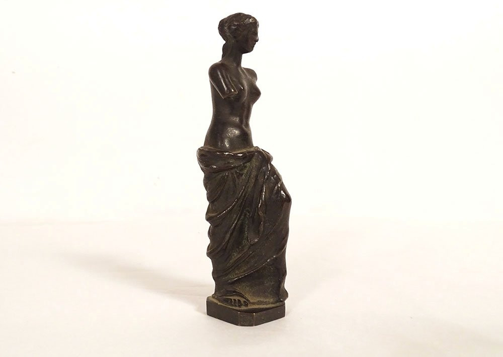 Small Bronze Sculpture Statuette Of Venus De Milo, Antique, Late 19th Century-photo-2