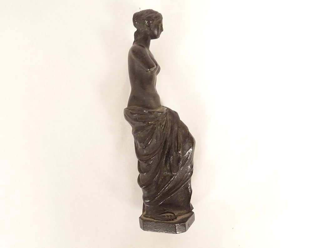 Small Bronze Sculpture Statuette Of Venus De Milo, Antique, Late 19th Century-photo-3