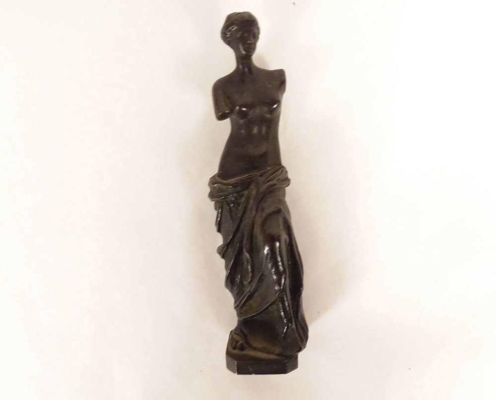 Small Bronze Sculpture Statuette Of Venus De Milo, Antique, Late 19th Century-photo-4