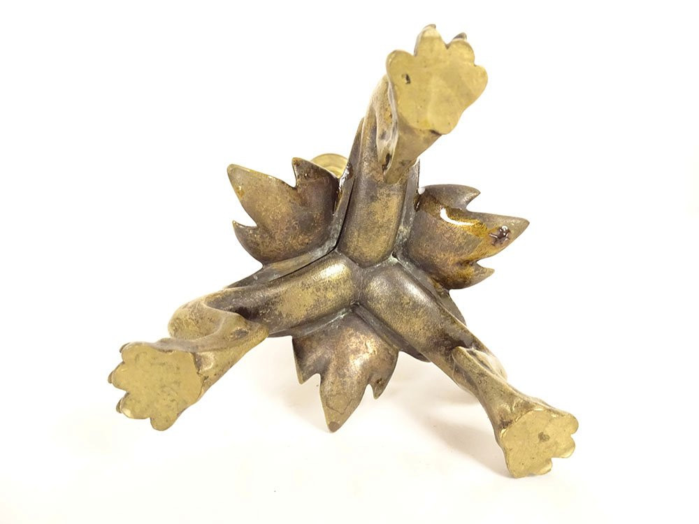 Pair Of Gilt Bronze Candlesticks With Salamander Lizards, Barbedienne Style, Napoleon III Period, 19th Century-photo-5