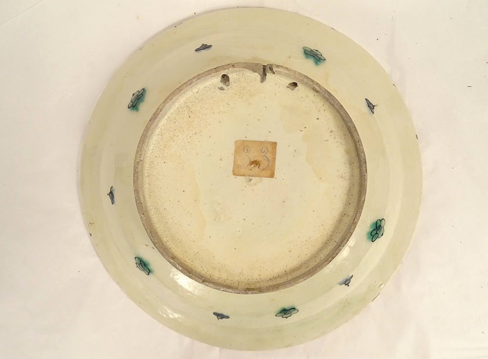 Grand plat Iznik céramique fleurs œillets tulipes Art Ottoman Turquie XVIIè-photo-6