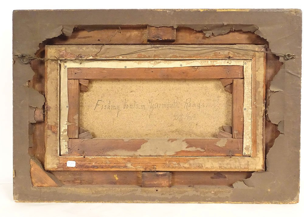 Paire HST tableaux marine William Calcott Knell bateaux pêche paysage XIXè-photo-8