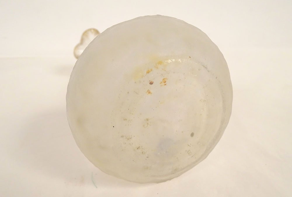 Soliflore Vase In Frosted Enameled Glass By Legras Montjoye, Violets, Art Nouveau, 19th Century-photo-5