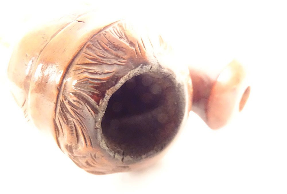 Pipe bruyère tête Voltaire Dalloz Henry St-Claude collection Guyot XIXème-photo-5