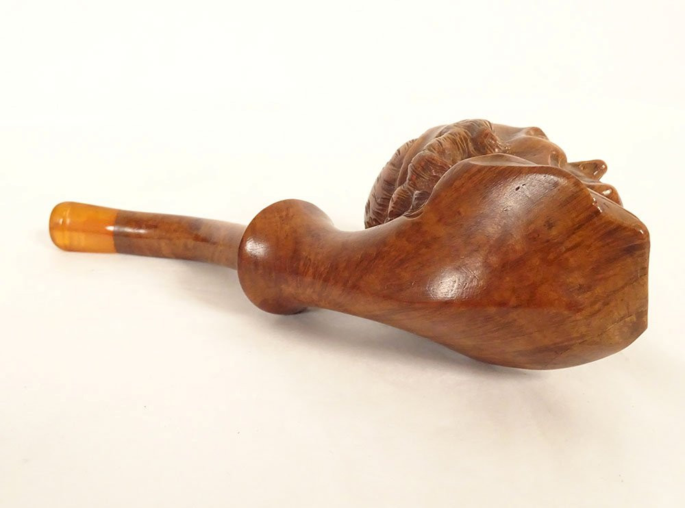 Pipe bruyère tête Voltaire Dalloz Henry St-Claude collection Guyot XIXème-photo-6