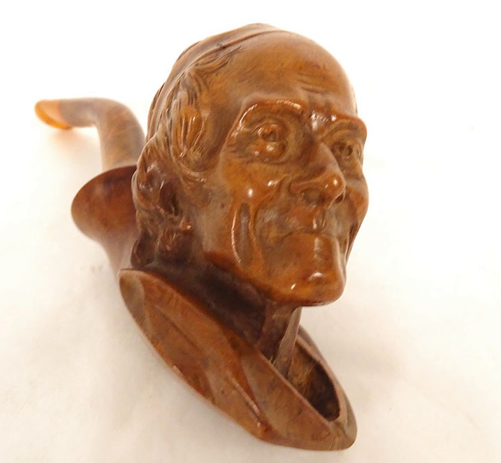 Pipe bruyère tête Voltaire Dalloz Henry St-Claude collection Guyot XIXème