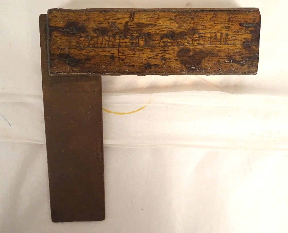 Lot outils menuisier ébéniste bois équerre 6 rabots signés fin XIXè siècle-photo-2