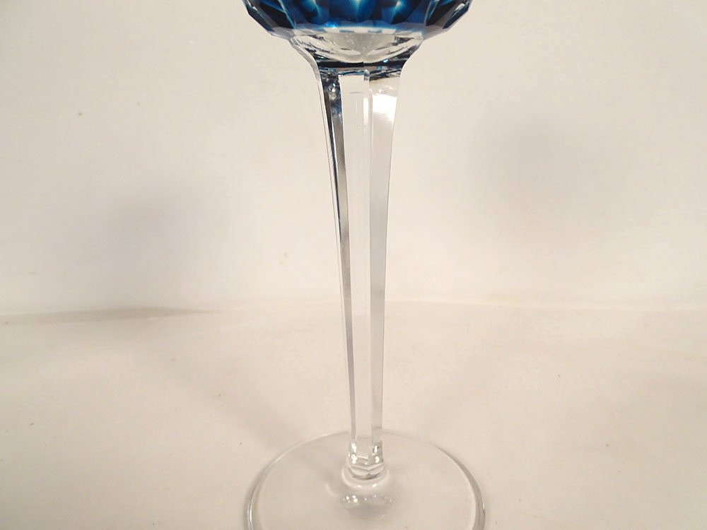 Saint-louis Colored Crystal Rhin Roemer Wine Glass, Manhattan Model, 20th Century-photo-4