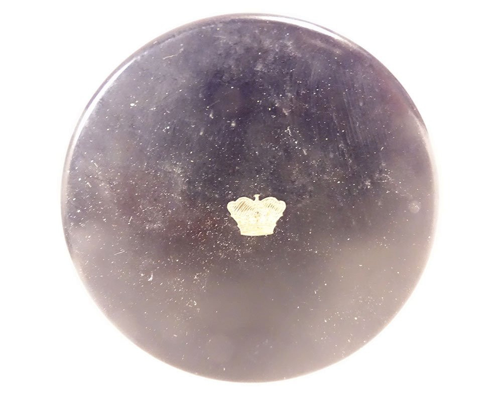 Petite boîte ronde laquée japonaise incrustation or couronne Japon XIXème-photo-4