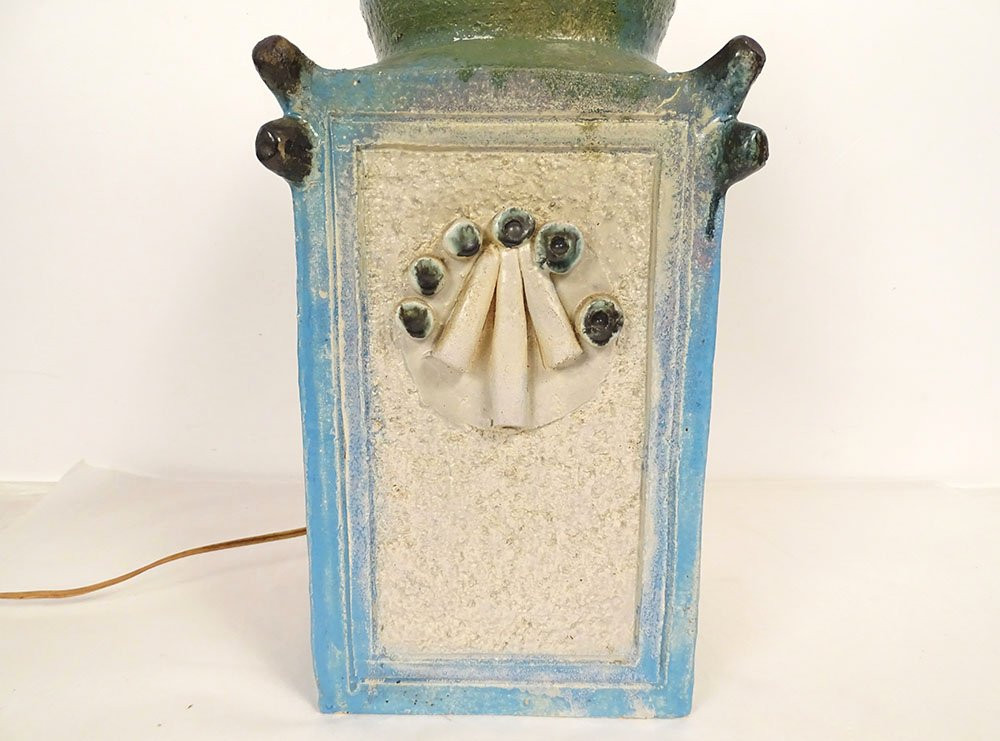 Vintage 20th-century Ceramic Sculpture Lamp Base By Roland Tostivint, Brittany-photo-2