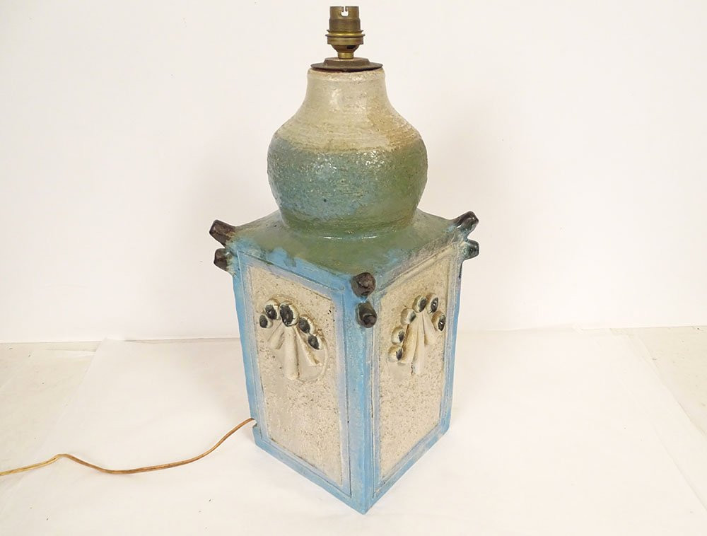 Vintage 20th-century Ceramic Sculpture Lamp Base By Roland Tostivint, Brittany-photo-1