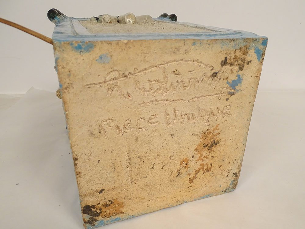 Vintage 20th-century Ceramic Sculpture Lamp Base By Roland Tostivint, Brittany-photo-4