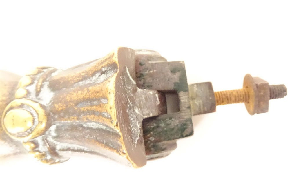 Heurtoir de porte ancien bronze main décoration XIXème siècle-photo-1