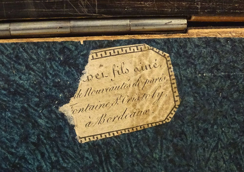 Coffret boîte à châles palissandre marqueterie fleurs Napoléon III XIXème-photo-7