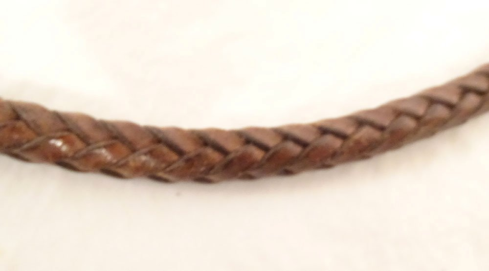 Fouet chasse vénerie Hermès cuir tissé argent anglais England collection XXè-photo-3