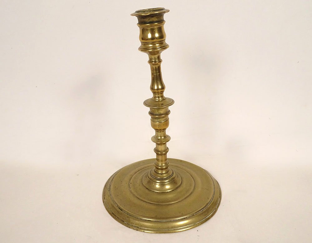 High Period Bronze Candlestick, 16th-17th Century-photo-2