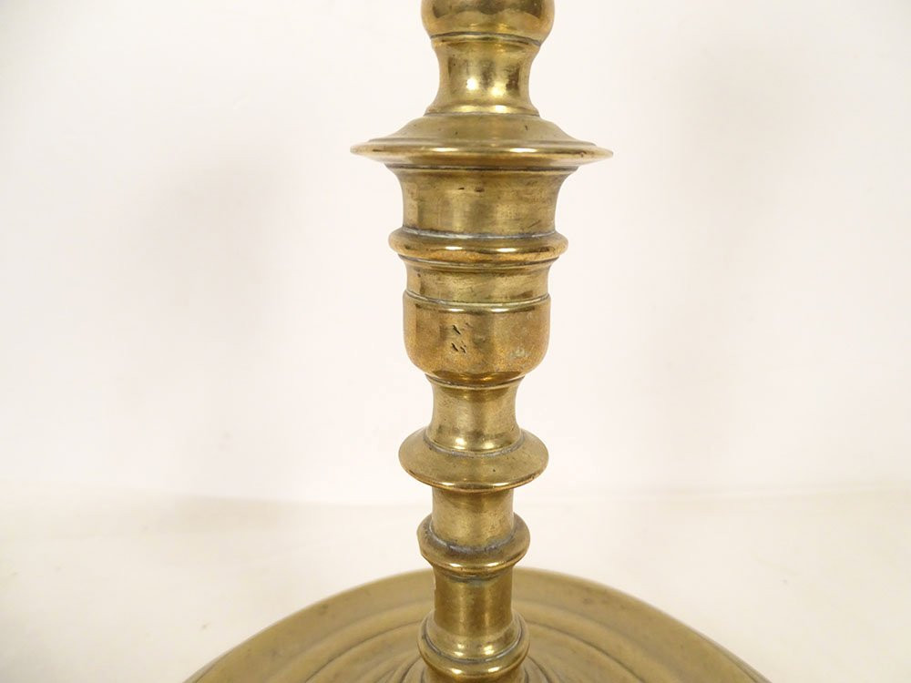 High Period Bronze Candlestick, 16th-17th Century-photo-1
