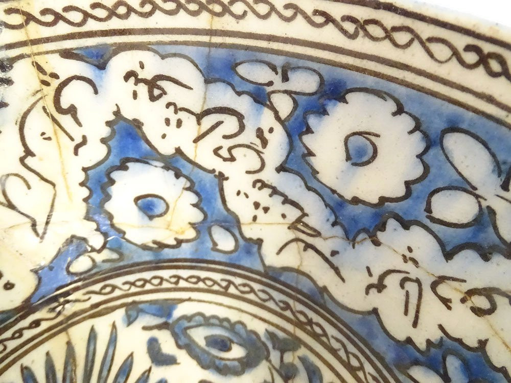 Grand bol coupe céramique perse décor épigraphique Safavide Soustiel XVIIè-photo-4