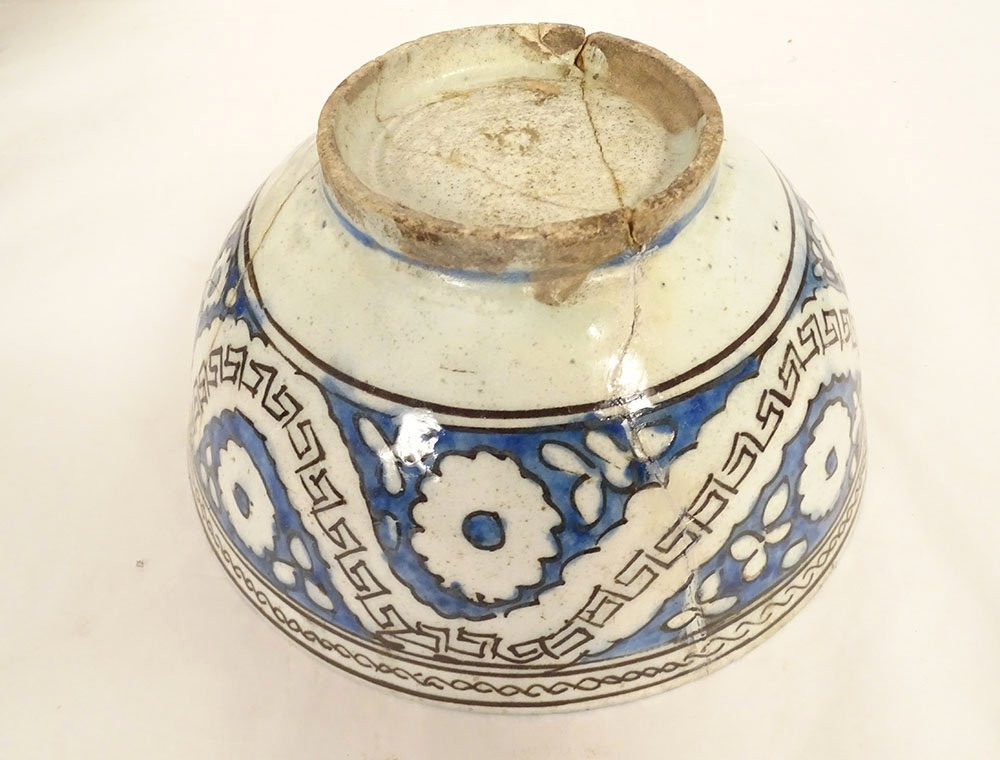 Grand bol coupe céramique perse décor épigraphique Safavide Soustiel XVIIè-photo-5