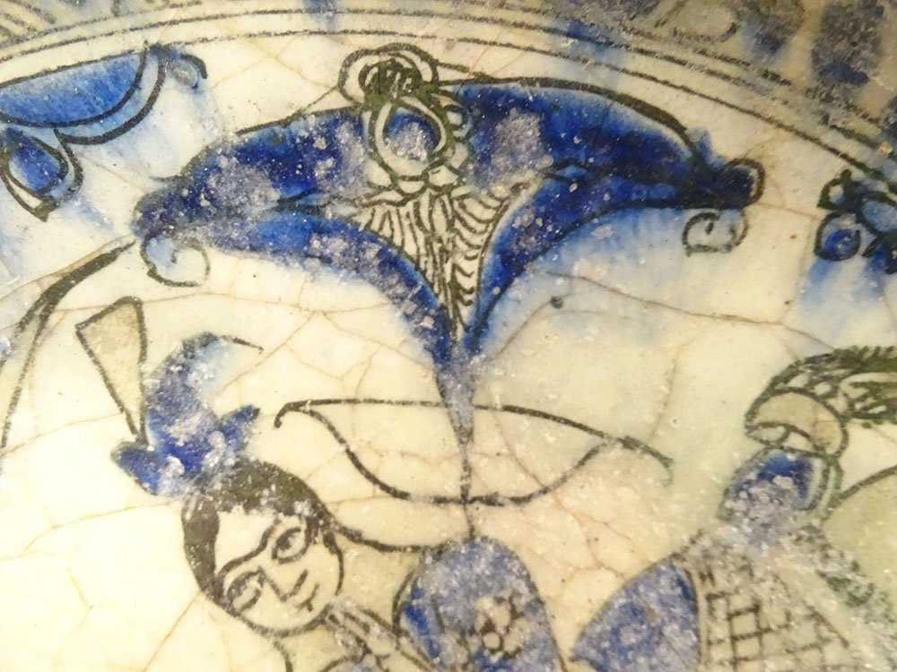 Persian Ceramic Cup Bowl Seljuk Lion Rider Kashan Soustiel 13th Century-photo-4