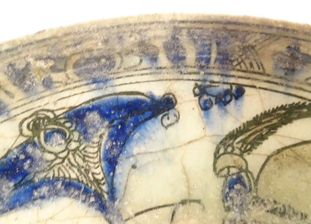 Persian Ceramic Cup Bowl Seljuk Lion Rider Kashan Soustiel 13th Century-photo-5