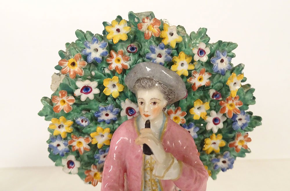 Pair Of English Porcelain Chelsea Derby Couple Figurines, 19th Century-photo-5