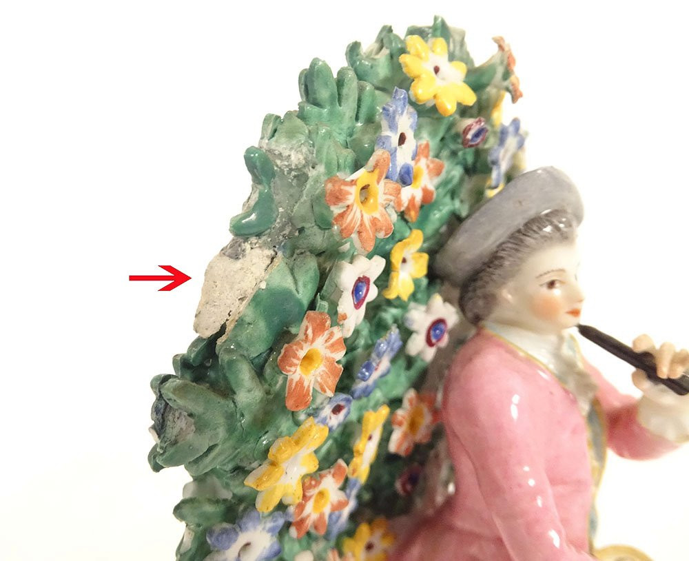 Pair Of English Porcelain Chelsea Derby Couple Figurines, 19th Century-photo-8