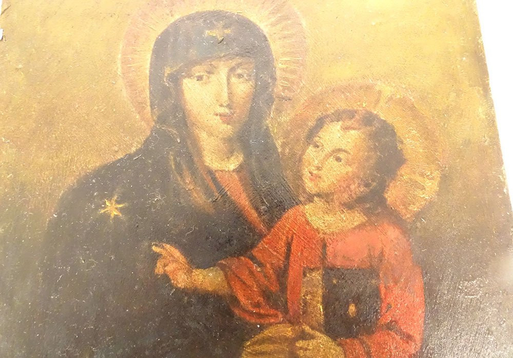 HSC tableau Vierge Enfant Salus populi romani Ste Marie Majeure Rome XVIIIè-photo-3