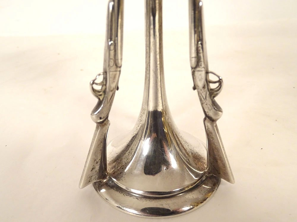 Biarritz Pigeon Shooting Trophy Cup, English Silver Mappin & Webb Coat Of Arms-photo-2