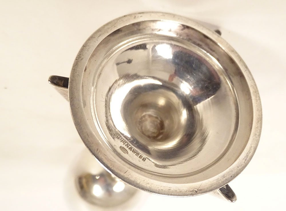 Biarritz Pigeon Shooting Trophy Cup, English Silver Mappin & Webb Coat Of Arms-photo-4